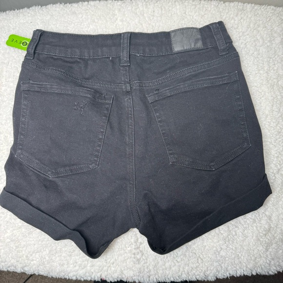 NWT  AERO HIGH RISE MIDI 3'' FLEX EFFECTS 4 WAY STRETCH DENIM SHORTS SZ 8 BLACK - Picture 8 of 10